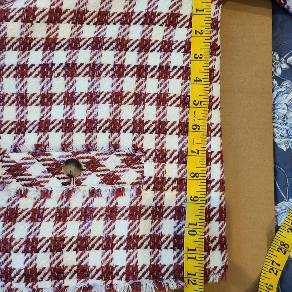 NWT Ann Taylor Cropped Tweed Fringe Blazer - Picture 7 of 8